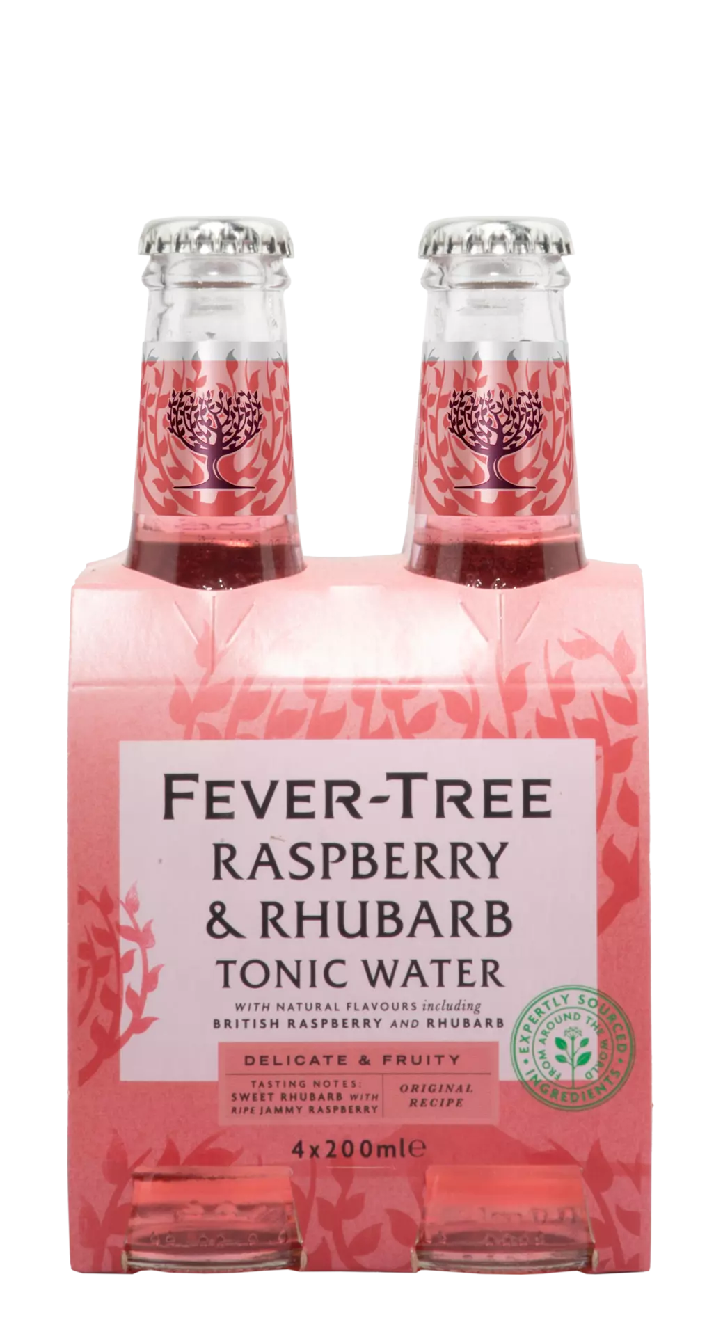 Fever Tree Raspberry & Rhubarb Tonic Water, 4er Packung
