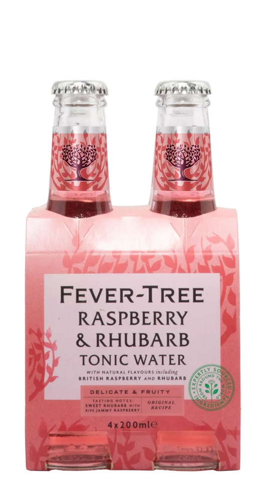 Fever Tree Raspberry & Rhubarb Tonic Water, 4er Packung